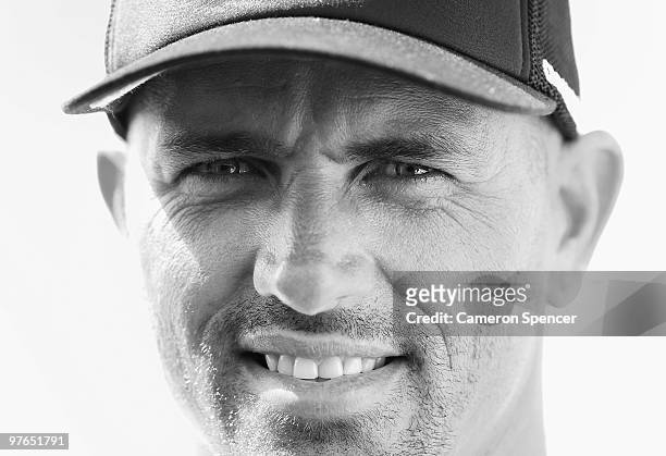 Kelly Slater of the United States poses for a portrait prior to an aerial expression session during day one of Surfsho at Bondi Beach on March 12,...