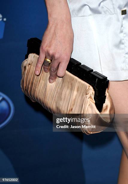 Actress Michaela Conlin arrives at Fox's Meet The Top 12 "American Idol" Finalists at Industry on March 11, 2010 in Los Angeles, California.