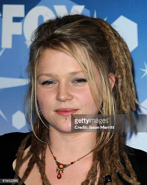 Contestant Crystal Bowersox arrives at Fox's Meet The Top 12 "American Idol" Finalists at Industry on March 11, 2010 in Los Angeles, California.