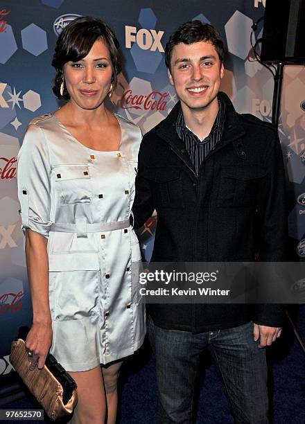 Actress Michaela and actor John Francis Daley arrive at Fox's Meet the Top 12 "American Idol" finalists held at Industry on March 11, 2010 in Los...