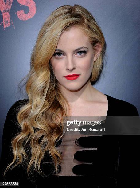 Actress Riley Keough arrives at the Los Angeles Premiere "The Runaways" at the ArcLight Cinemas Cinerama Dome on March 11, 2010 in Hollywood,...