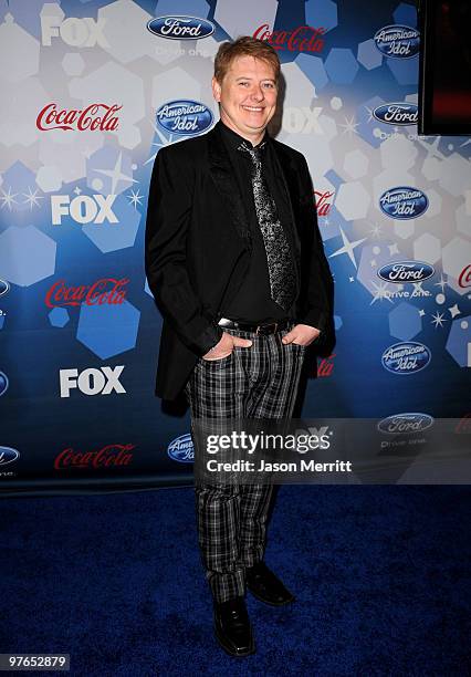 Actor Dave Foley arrives at Fox's Meet The Top 12 "American Idol" Finalists at Industry on March 11, 2010 in Los Angeles, California.