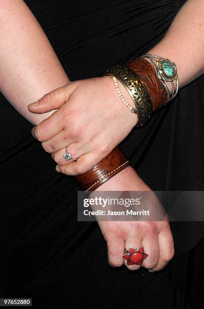 Contestant Crystal Bowersox arrives at Fox's Meet The Top 12 "American Idol" Finalists at Industry on March 11, 2010 in Los Angeles, California.