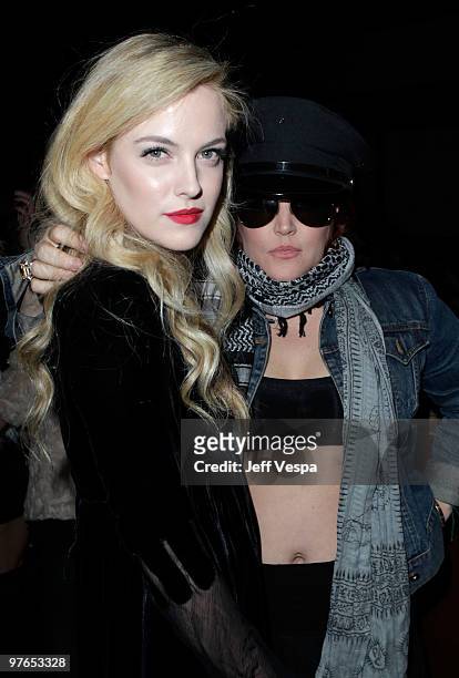Actress Riley Keough and Lisa Marie Presley attend the after party for the Los Angeles premiere of "The Runaways" presented by Apparition and KLIPSCH...