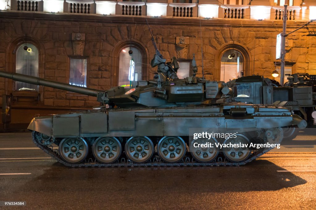 T-90 tank, a Russian battle tank of third generation, Moscow, Russia
