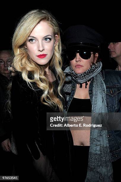 Actress Riley Keough and mother and singer Lisa Marie Presley attend the after party for the premiere of Apparition's 'The Runaways' held at ArcLight...
