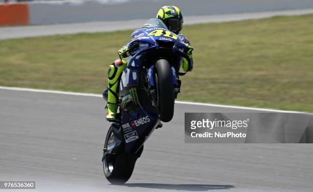 Valentino Rossi during the qualifying, on 16th June in Barcelona, Spain. Photo: Mikel Trigueros/Urbanandsport /NurPhoto
