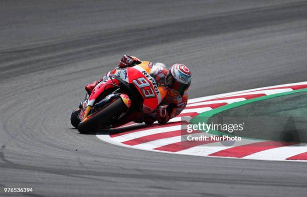 Marc Marquez during the free practice, on 16th June in Barcelona, Spain. Photo: Mikel Trigueros/Urbanandsport /NurPhoto