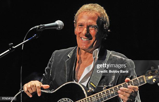 Michael Bolton performs at Bergen Performing Arts Center on March 11, 2010 in Englewood, New Jersey.