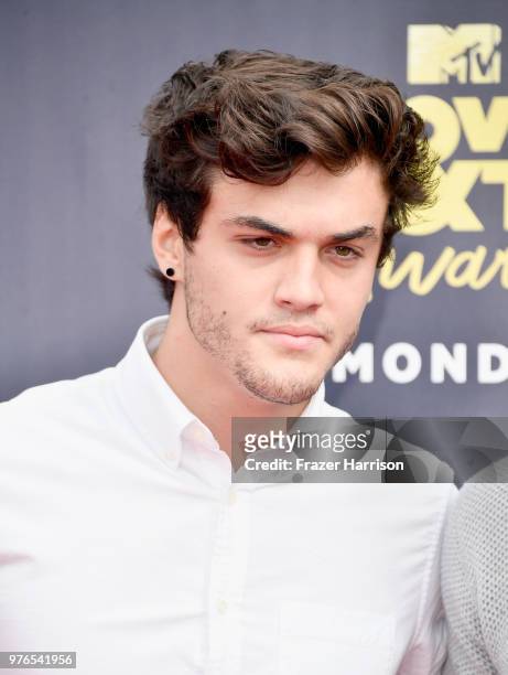 Ethan Dolan attends the 2018 MTV Movie And TV Awards at Barker Hangar on June 16, 2018 in Santa Monica, California.