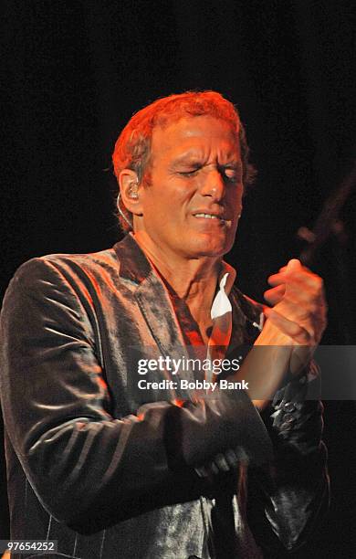 Michael Bolton performs at Bergen Performing Arts Center on March 11, 2010 in Englewood, New Jersey.