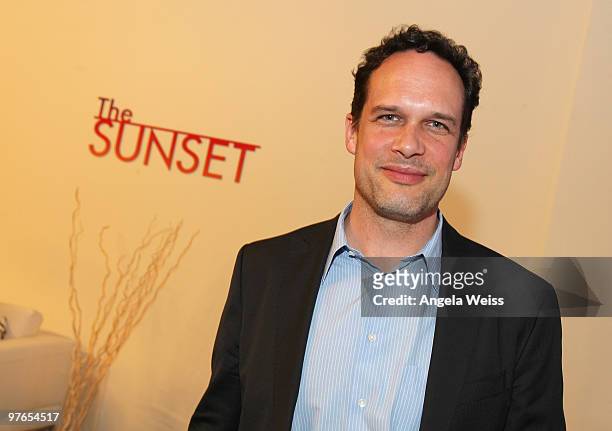 Actor Diedrich Bader attends the opening night reception of Paul Robinson's 'Transparent' at Sunset Millenium on March 11, 2010 in West Hollywood,...