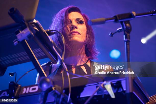Korey Cooper of Skillet performs live on stage during a concert at Huxleys Neue Welt Berlin on June 16, 2018 in Berlin, Germany.