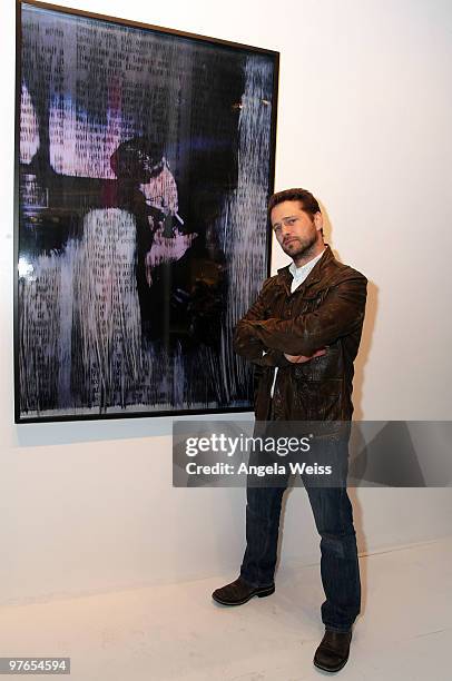 Actor Jason Priestly attends the opening night reception of Paul Robinson's 'Transparent' at Sunset Millenium on March 11, 2010 in West Hollywood,...