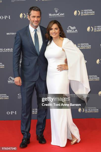 Peter Hermann and Mariska Hargitay attend the opening ceremony of the 58th Monte Carlo TV Festival on June 15, 2018 in Monte-Carlo, Monaco.