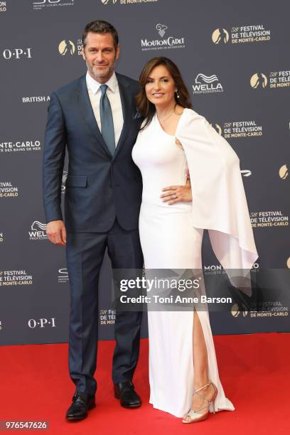 Peter Hermann and Mariska Hargitay attend the opening ceremony of the 58th Monte Carlo TV Festival on June 15, 2018 in Monte-Carlo, Monaco.