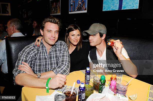 Actors Billy Miller, Elizabeth Hendrickson and Greg Rikaart attend the Painted Turtle 7th Annual Bingo Night at the Roxy at The Roxy Theatre on March...