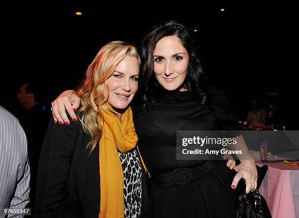 Actresses Daryl Hannah and Ricki Lake attend the Painted Turtle 7th Annual Bingo Night at the Roxy at The Roxy Theatre on March 11, 2010 in West...