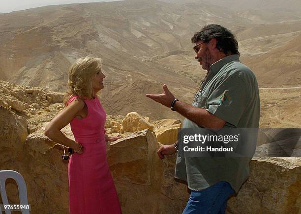 In this handout image provided by the U.S. Embassy Tel Aviv U.S. Vice President Joe Biden's wife Dr. Jill Biden visits Masada on March 11, 2010 in...