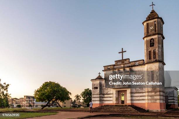 mozambique, angoche, catholic church - nampula province stock pictures, royalty-free photos & images