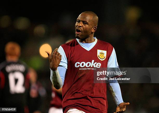 Leon Cort of Burnley during the Barclays Premier League match between Burnley and Stoke City at Turfmoor Ground on March 10, 2010 in Burnley, England.