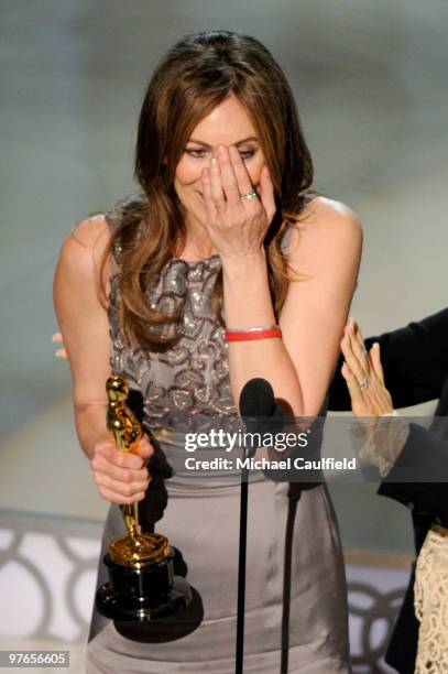 Director Kathryn Bigelow onstage during the 82nd Annual Academy Awards held at Kodak Theatre on March 7, 2010 in Hollywood, California.