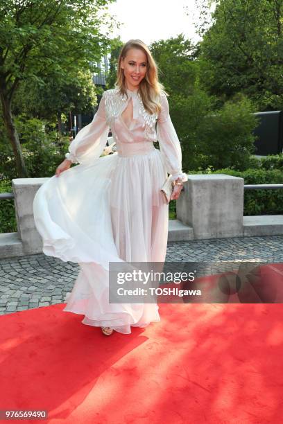 Silvia Walker attends the Bayerischer Fernsehpreis at Prinzregententheater on May 18, 2018 in Munich, Germany.