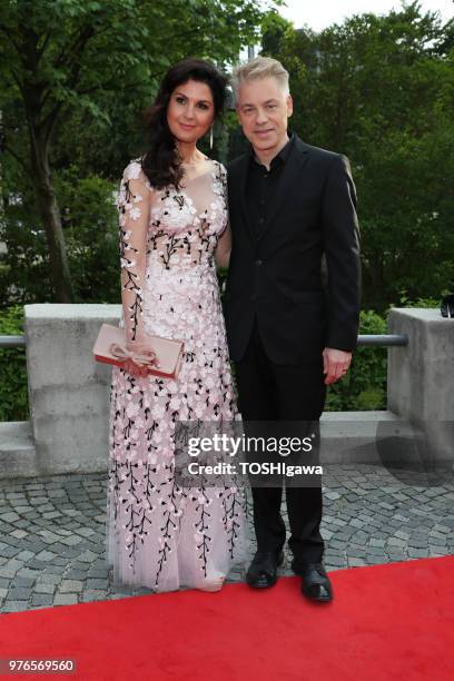 Michael Mittermeier and his wife Gudrun Mittermeier attend the Bayerischer Fernsehpreis at Prinzregententheater on May 18, 2018 in Munich, Germany.