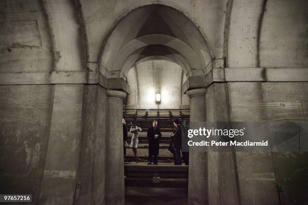 Visitors walk through the Thames Tunnel on March 12, 2010 in London, England. The tunnel was built by Marc and Isambard Kingdom Brunel and opened in...