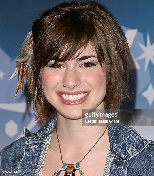 Contestant Siobhan Magnus arrives at Fox's Meet The Top 12 'American Idol' Finalists at Industry on March 11, 2010 in Los Angeles, California.