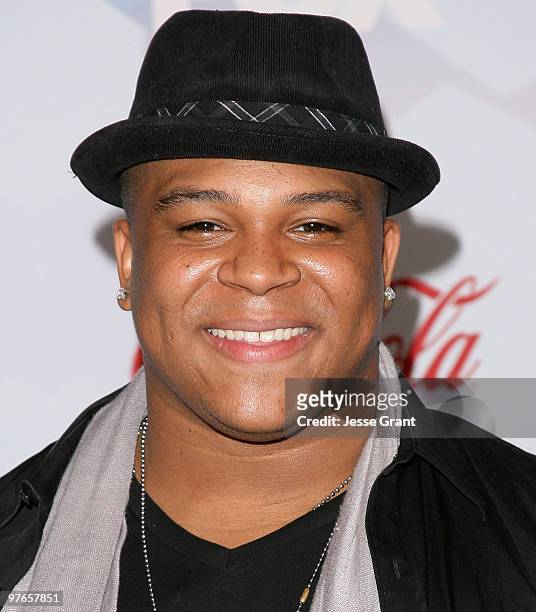 Contestant Michael Lynche arrives at Fox's Meet The Top 12 'American Idol' Finalists at Industry on March 11, 2010 in Los Angeles, California.