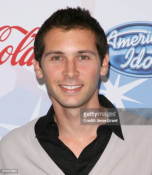 Executive producer Justin Berfield arrives at Fox's Meet The Top 12 'American Idol' Finalists at Industry on March 11, 2010 in Los Angeles,...