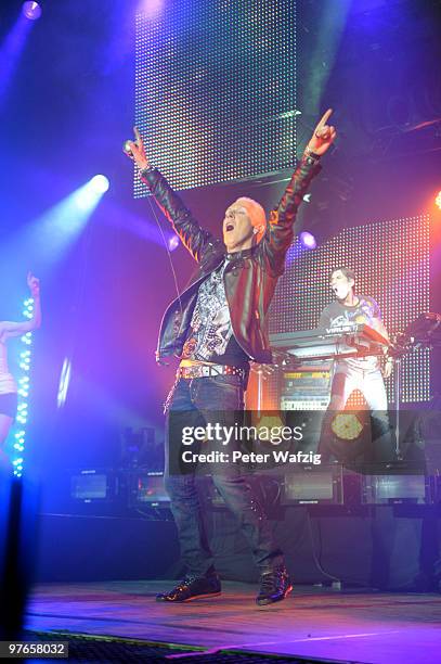 Baxxter of Scooter performs on stage at the Palladium on March 11, 2010 in Cologne, Germany.