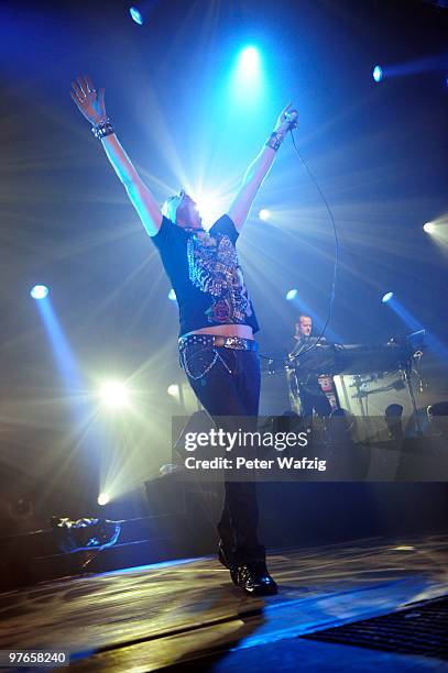 Baxxter of Scooter performs on stage at the Palladium on March 11, 2010 in Cologne, Germany.