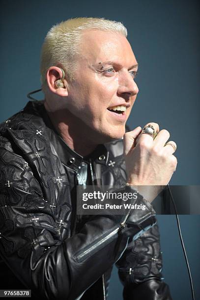 Baxxter of Scooter performs on stage at the Palladium on March 11, 2010 in Cologne, Germany.
