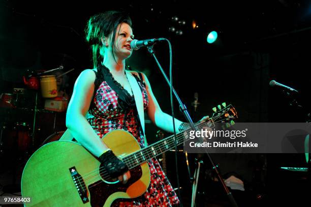 Marianne Sveen of Katzenjammer performs on stage at Watt on March 8, 2010 in Rotterdam, Netherlands.