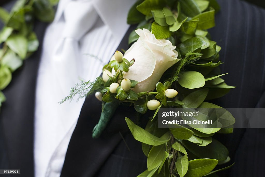 Boutonniere on Jacket Lapel