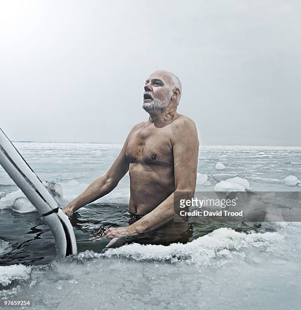 winter bathing - david trood stock pictures, royalty-free photos & images