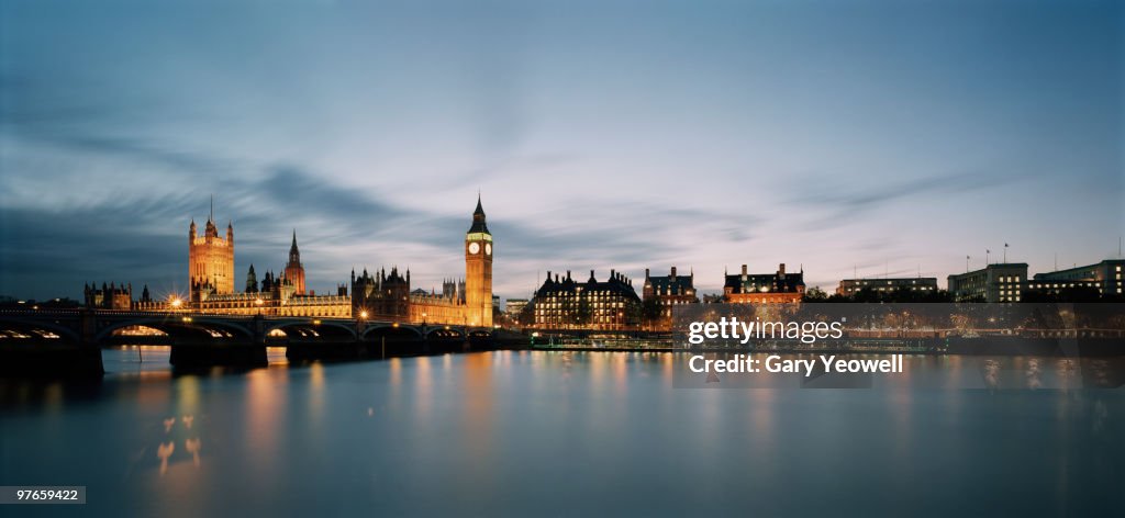 Westminster and Houses of Parliament panoramic