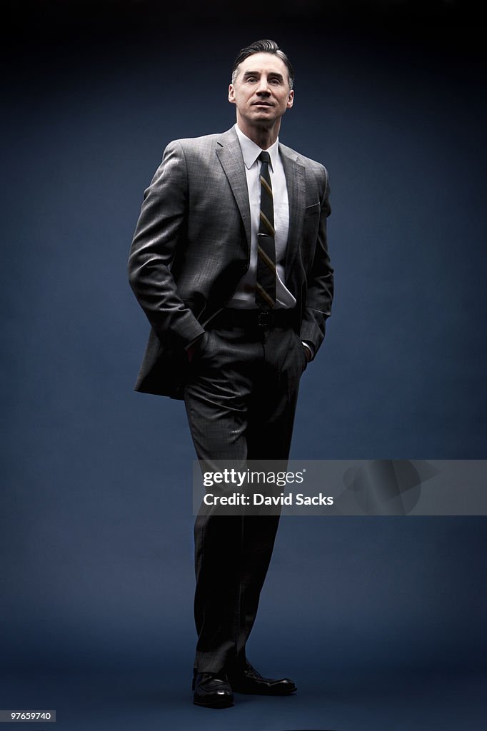 Man in vintage business suit