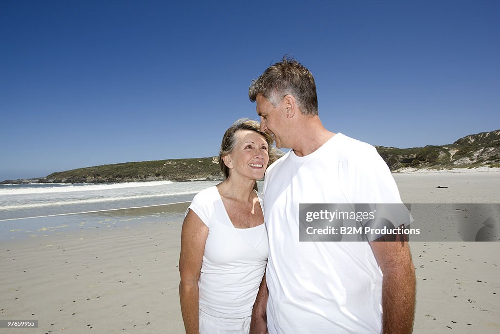 Mature couple on the beach
