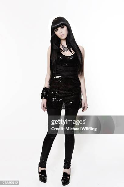 Singer Ria from Eisblume poses for a portrait shoot in Munich on February 20, 2009.