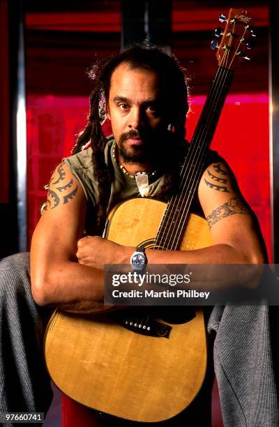 Michael Franti poses for a portrait at the Prince of Wales on 4th December 2002 in Melbourne, Australia.