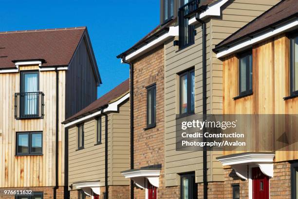 Housing at the Orchard Park development, Cambridge, UK.