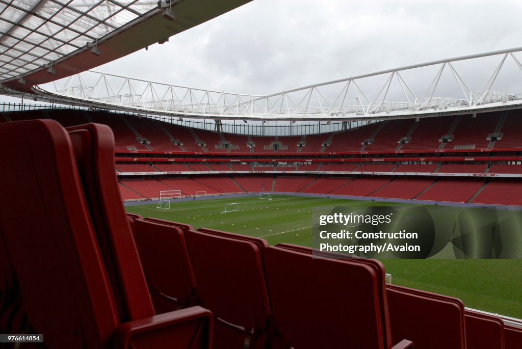 The Emirates Stadium in Ashburton Grove, north London, is the home of Arsenal Football Club. The stadium opened in July 2006, and has an all-seated capacity of 60,432, making it the second largest stadium in the Premiership after Manchester United's Old