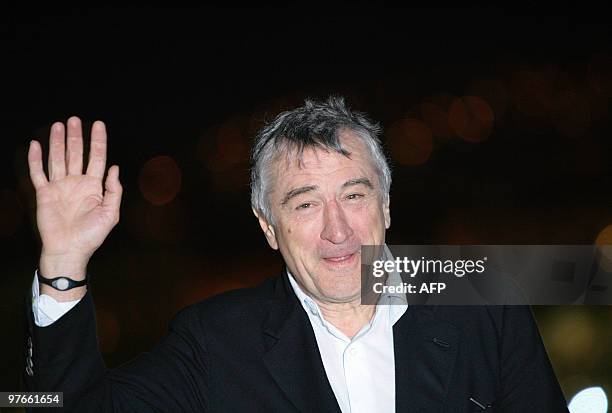 Actor Robert De Niro poses during a photocall, on March 9, 2010 in Nice, on French riviera. An exhibition devoted to De Niro's father, the painter...