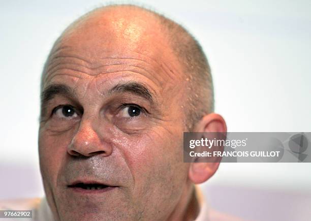 French crew member Gerard D'Aboville poses during a press conference to present The PlanetSolar challenge around the World in 80 Days Powered by...