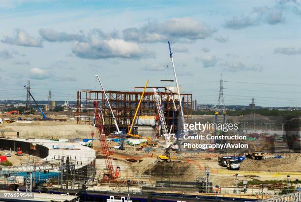 Westfield Stratford City under construction, East London, UK.
