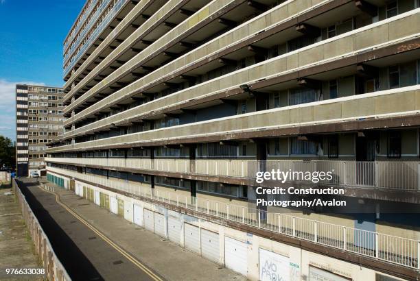 Heygate Estate, due to be demolished as part of the regeneration project in Elephant and Castle, South London, UK.