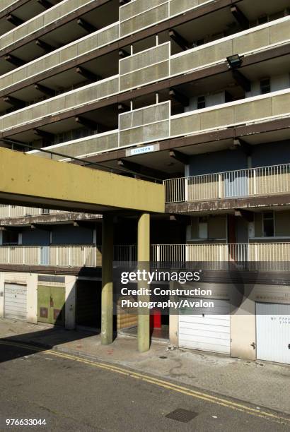 Heygate Estate, due to be demolished as part of the regeneration project in Elephant and Castle, South London, UK.